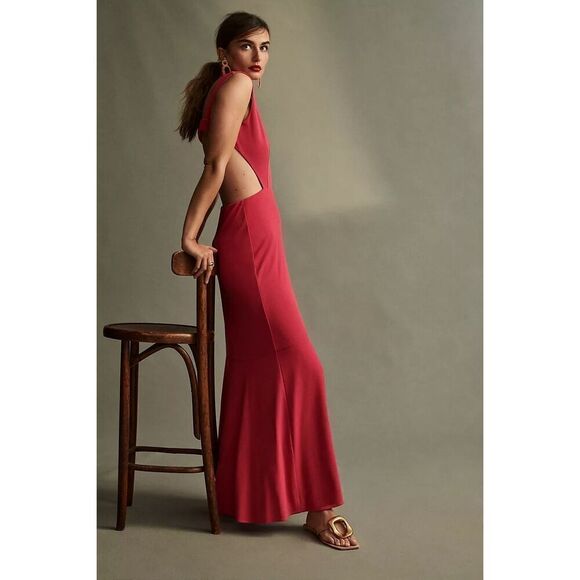 Anthropologie x Maeve Open-Back Knit Maxi Dress Size M - Picture 3 of 12